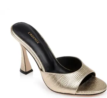 L'AGENCE Women's Avery Peep Toe Mules