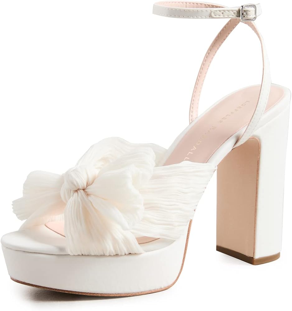 Loeffler Randall Women's Natalia Platform Pleated Bow Heels