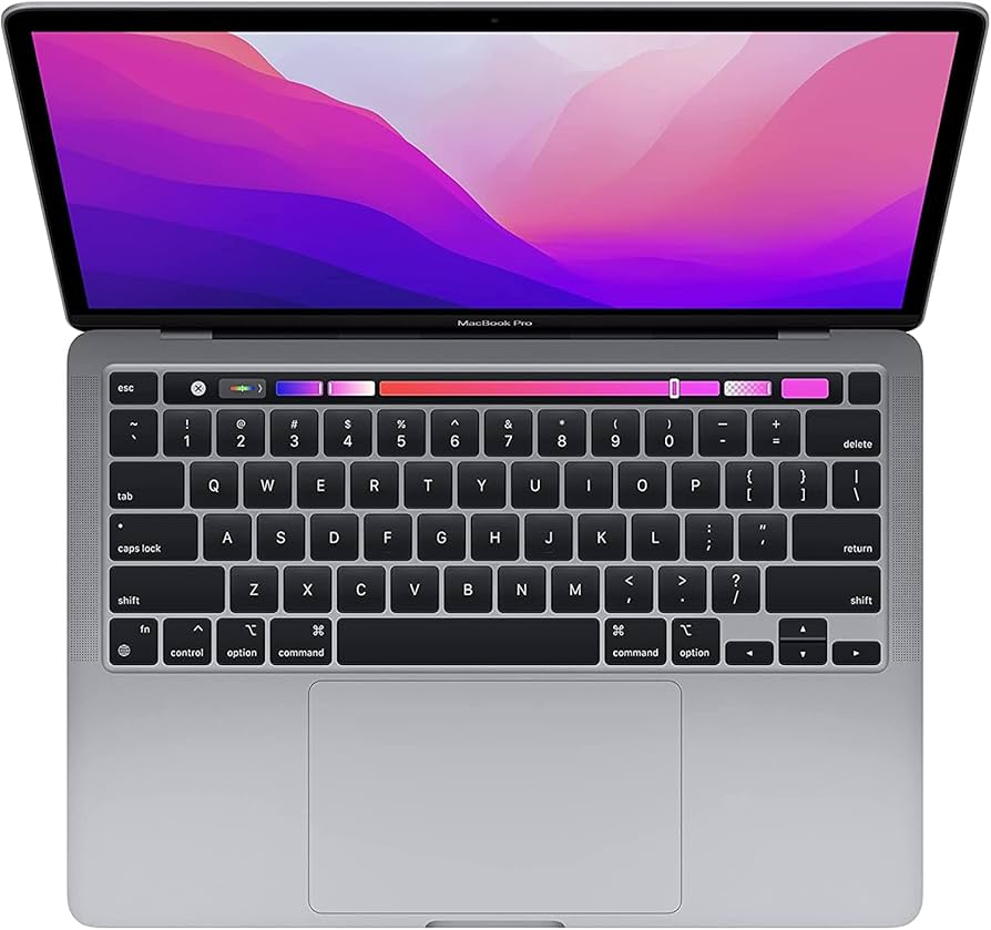 2022 Apple MacBook Pro Laptop with M2 chip: 13-inch Retina Display, 8GB RAM, 512GB ​​​​​​​SSD ​​​​​​​Storage, Touch Bar, Backlit Keyboard, FaceTime HD Camera. Works with iPhone and iPad; Silver