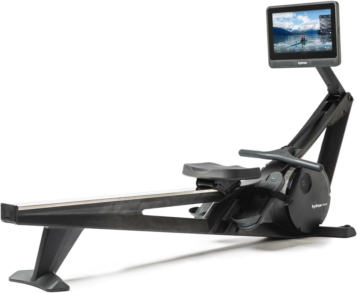 Hydrow Wave Rowing Machine with 16" HD Touchscreen & Speakers - Foldable | Live Home Workouts, Subscription Required