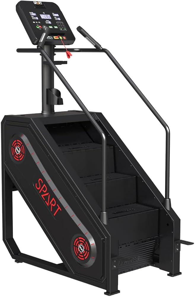 SPART Stair Stepper Machine, Commercial Stair Climber with LED Screen, Stair Exercise Machine with 15 Speed Levels, Speaker, Light, Fan Cooling, Wireless Charge and Safety Key for More Fun in Home Gym