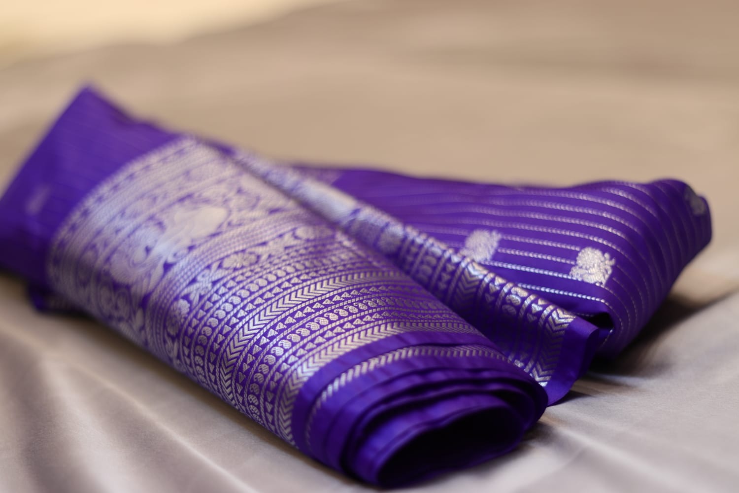 Royal Blue Mangalagiri Silk Saree