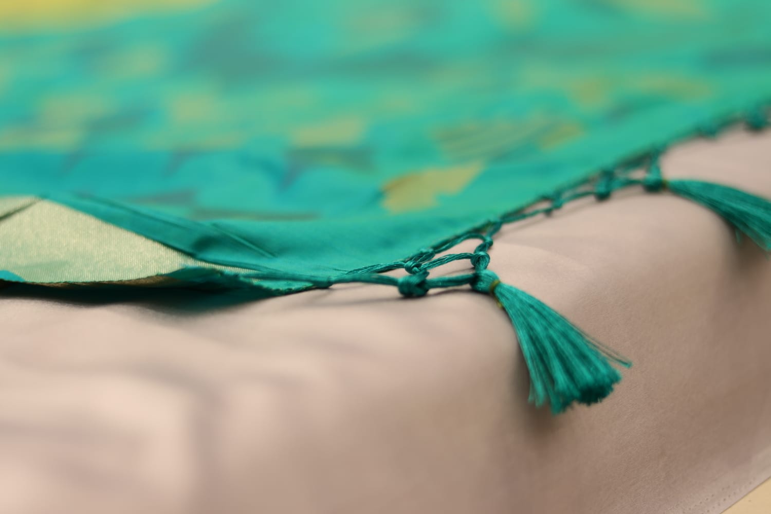 Ikkat Green Silk Saree