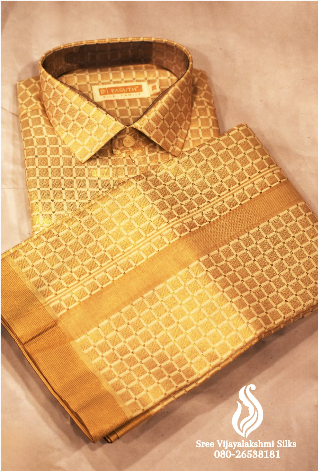 Men's Traditional Silk Dhoti