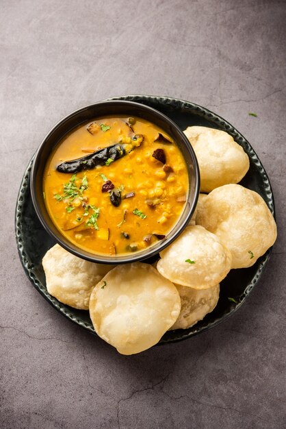 Puri with Lentil Curry 6 Peace