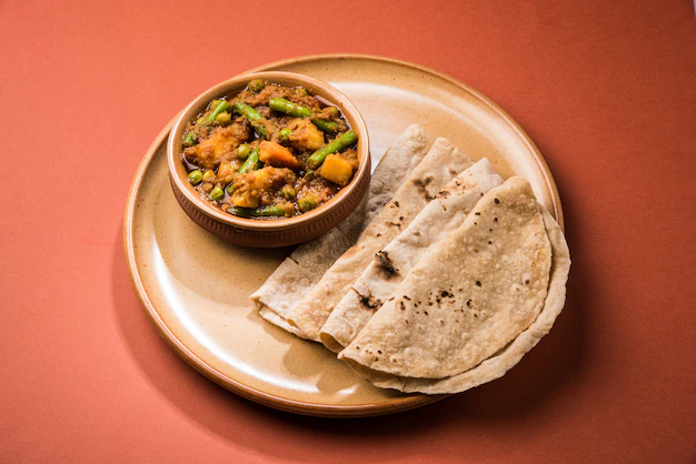 4peace Chapati with Mixed Vegetable Curry