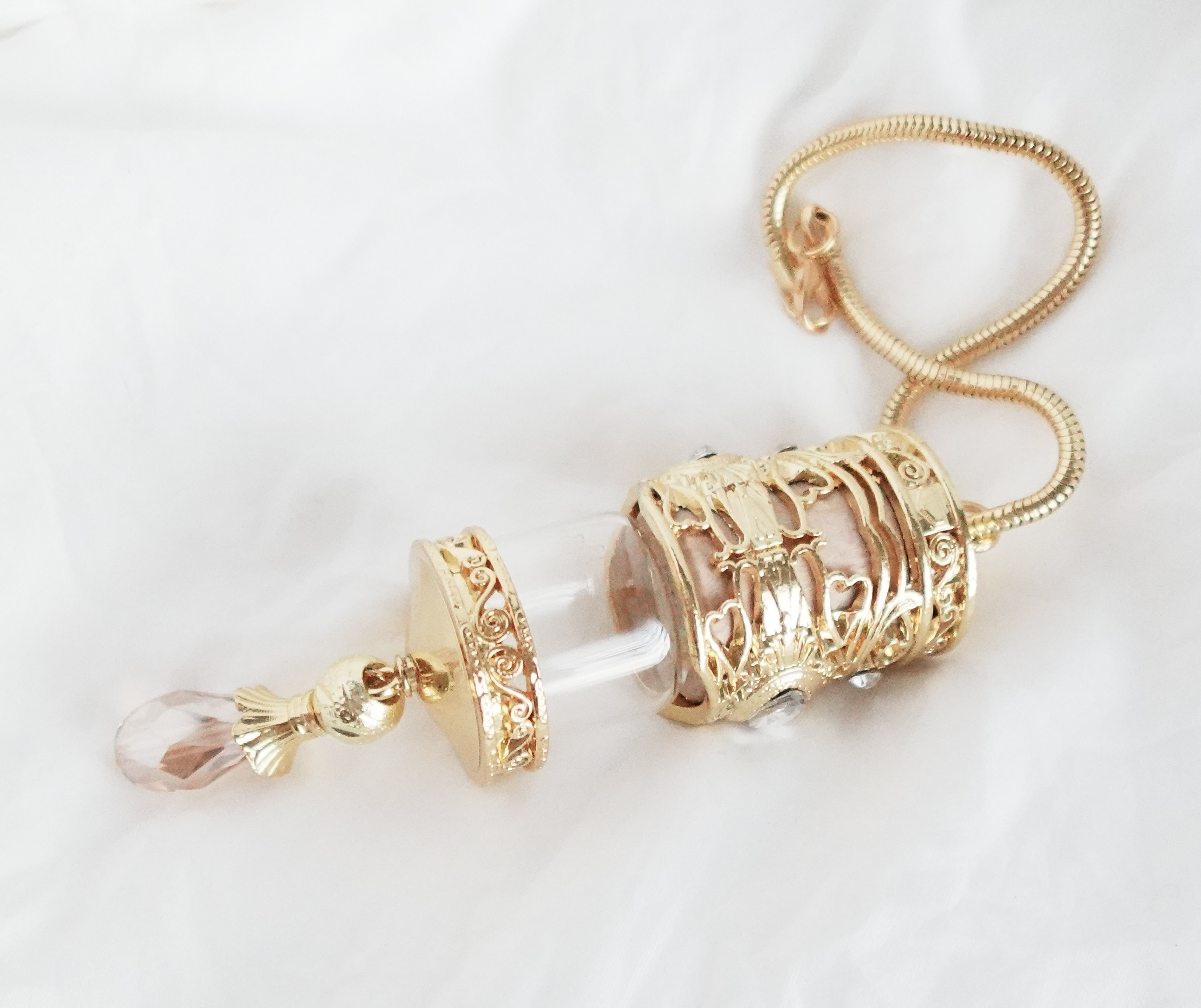 Gold & Crystal Gem Car Diffuser