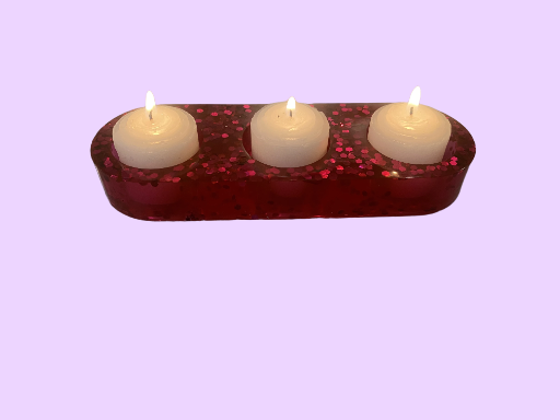 Triple Candle Holder with Candles