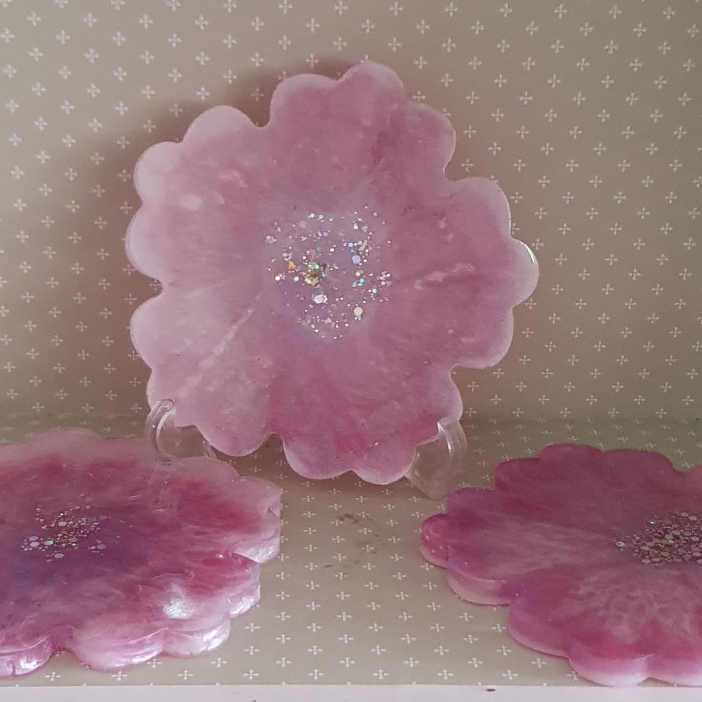 Conjunto de 3 porta copos com brilhos