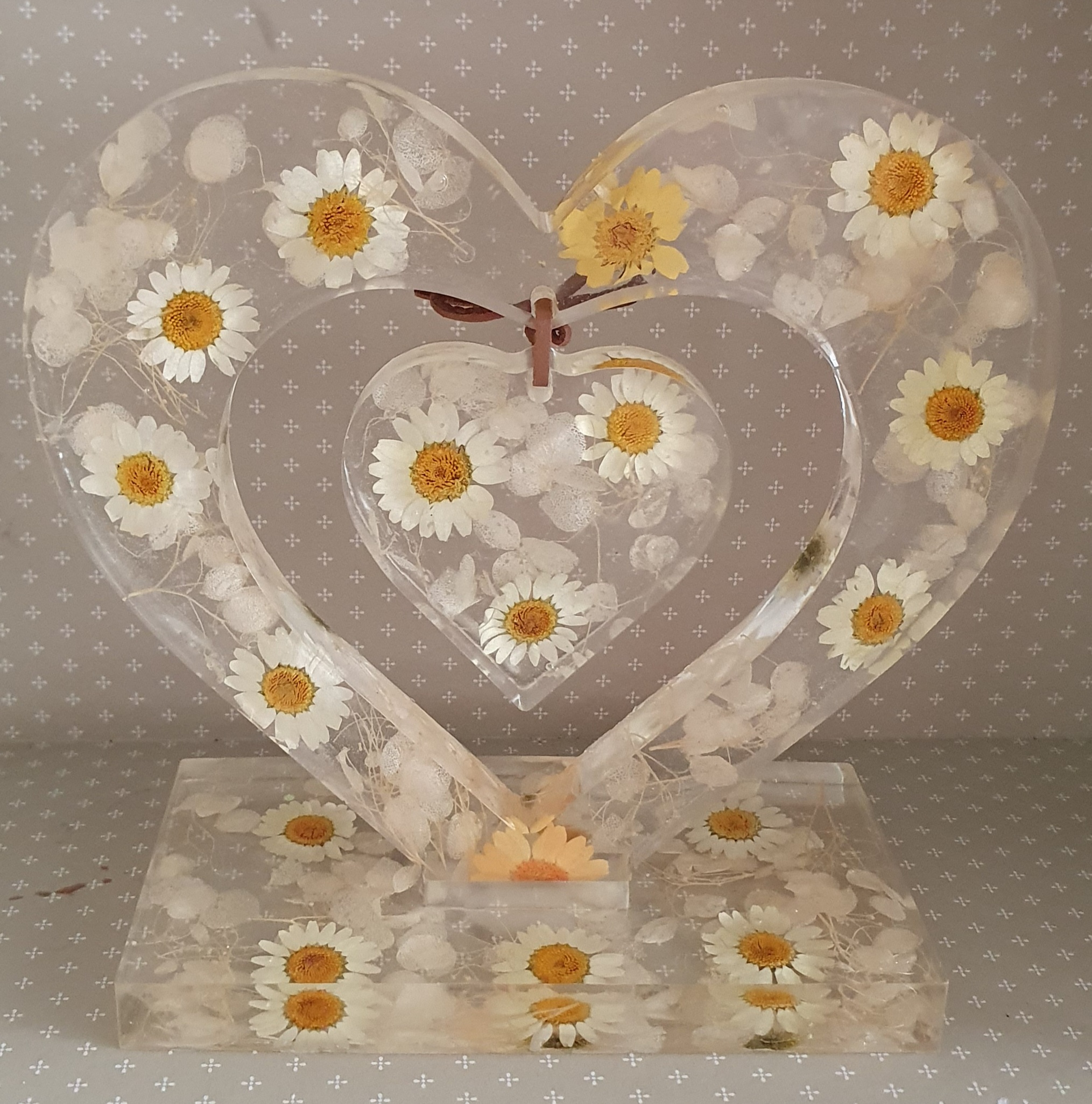 Coração em resina epoxi