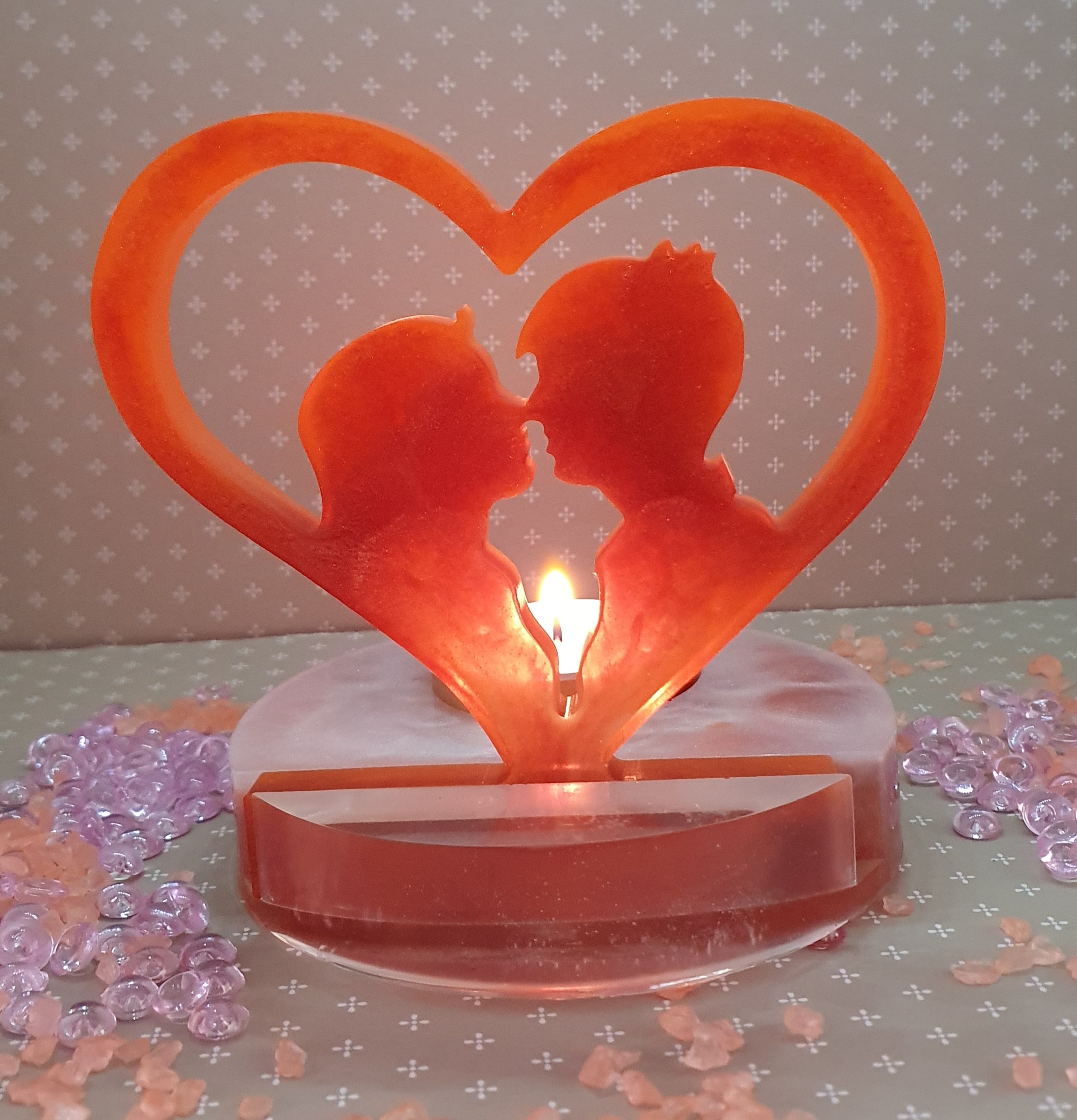 Porta-vela Romântico