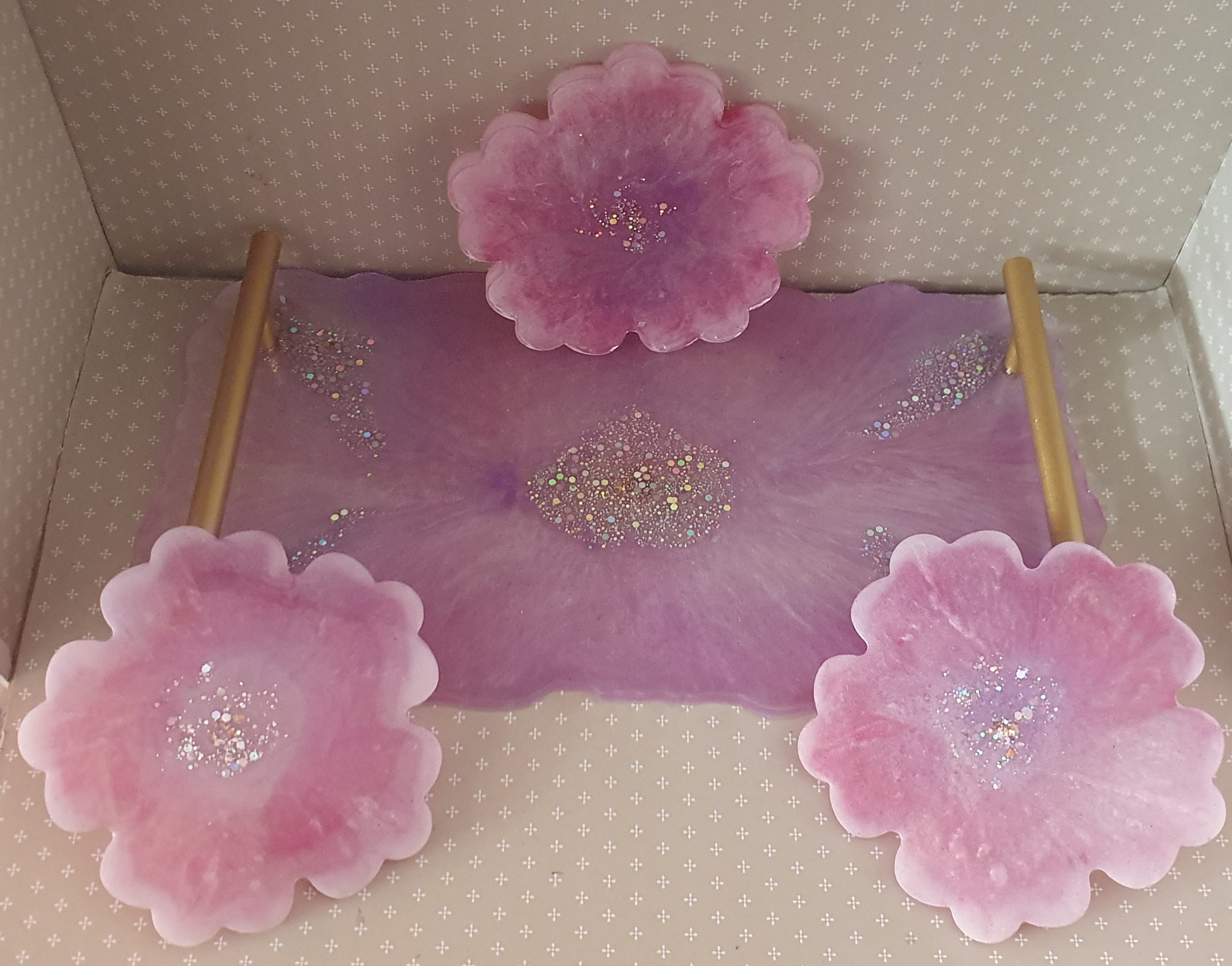 tabuleiro decorativo de resina