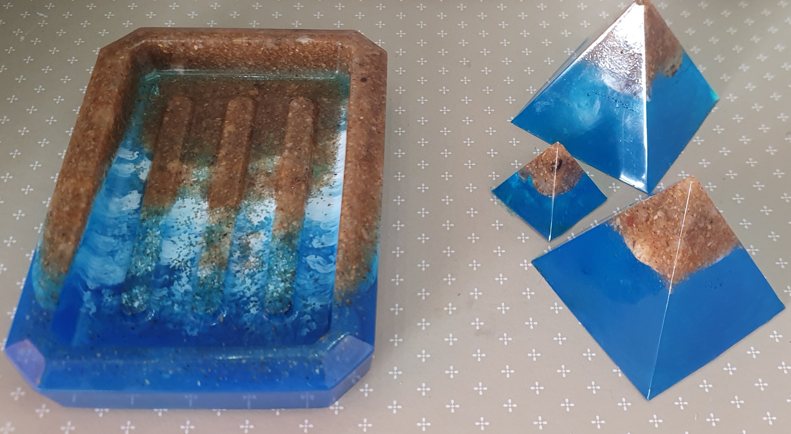 Porta-sabonete efeito mar