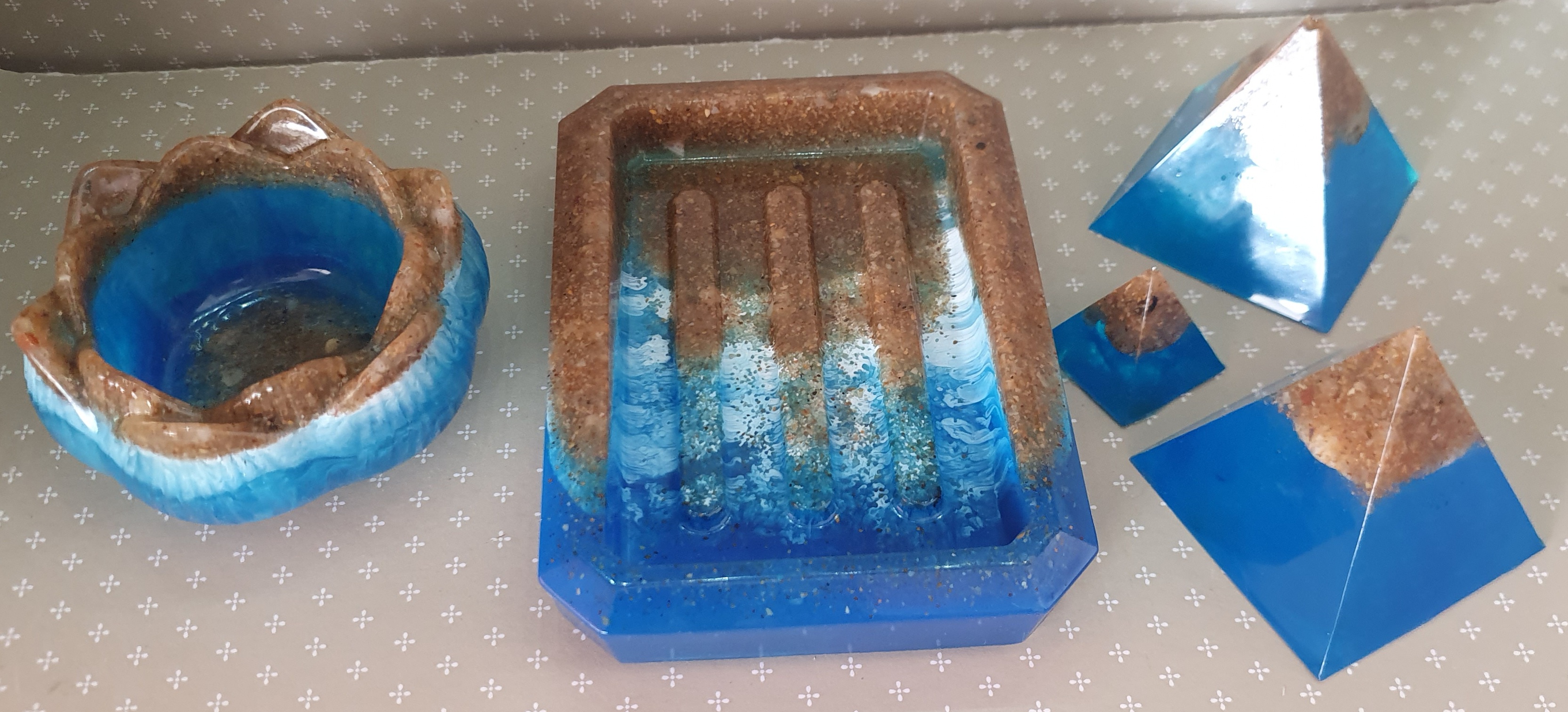 Porta-sabonete efeito mar