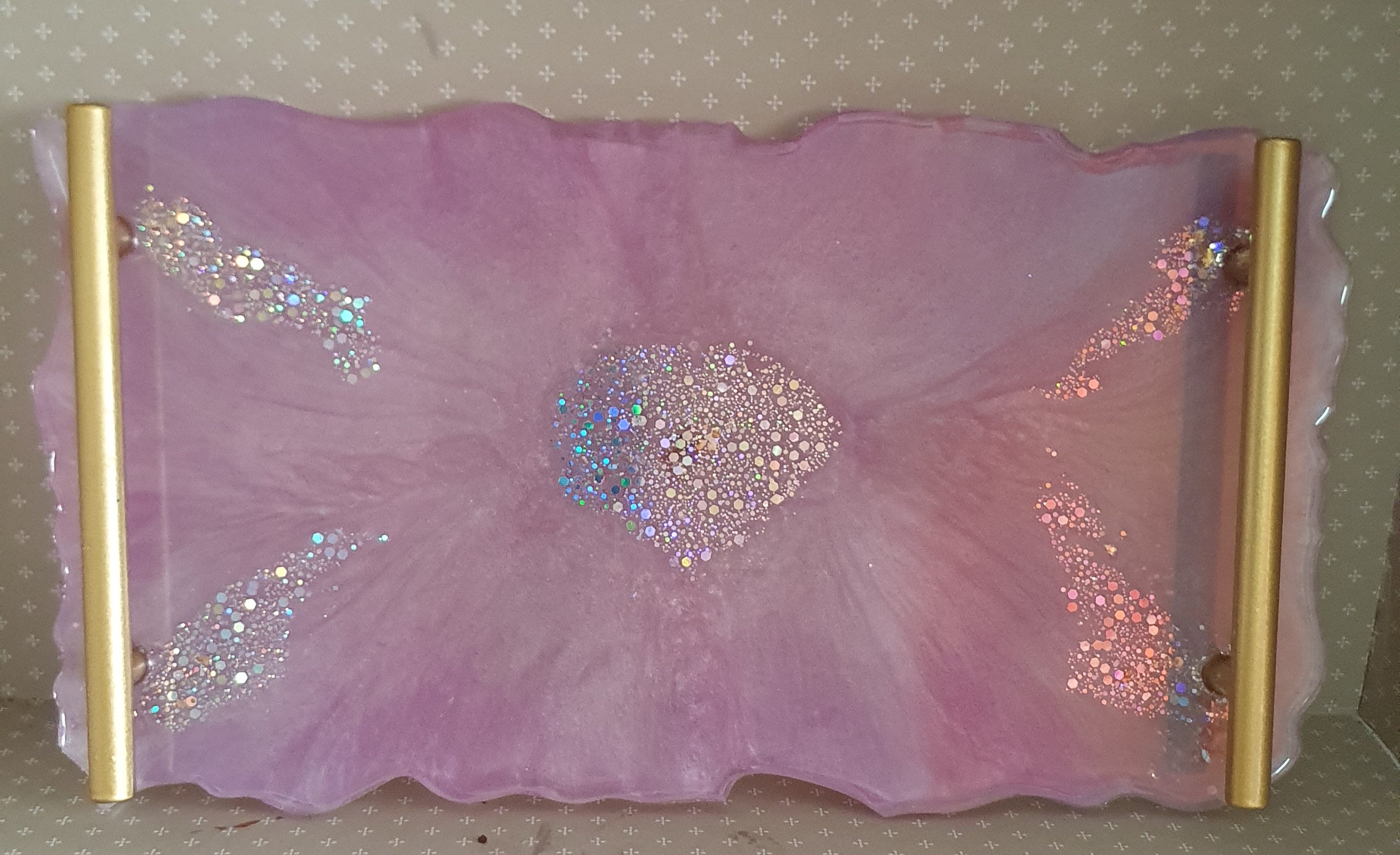 tabuleiro decorativo de resina