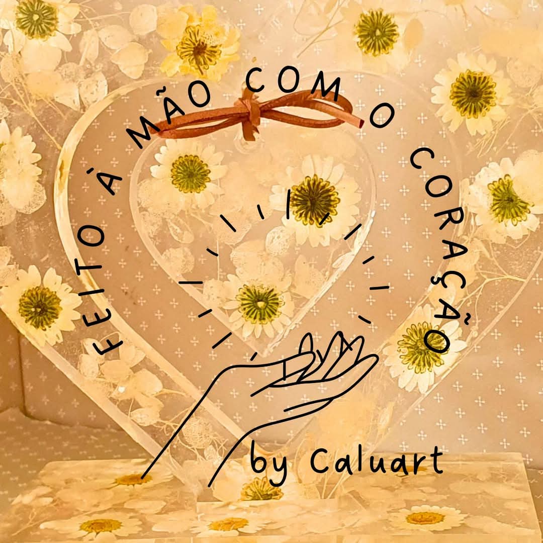 Coração em resina epoxi