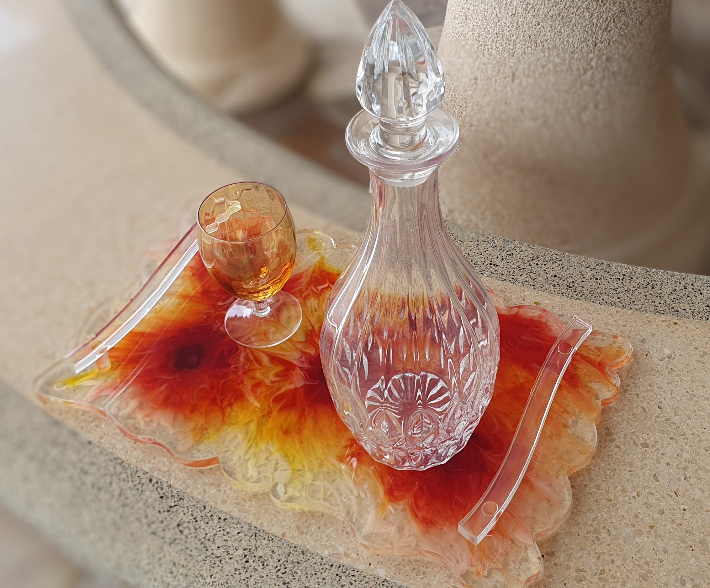 Peça decorativa de resina