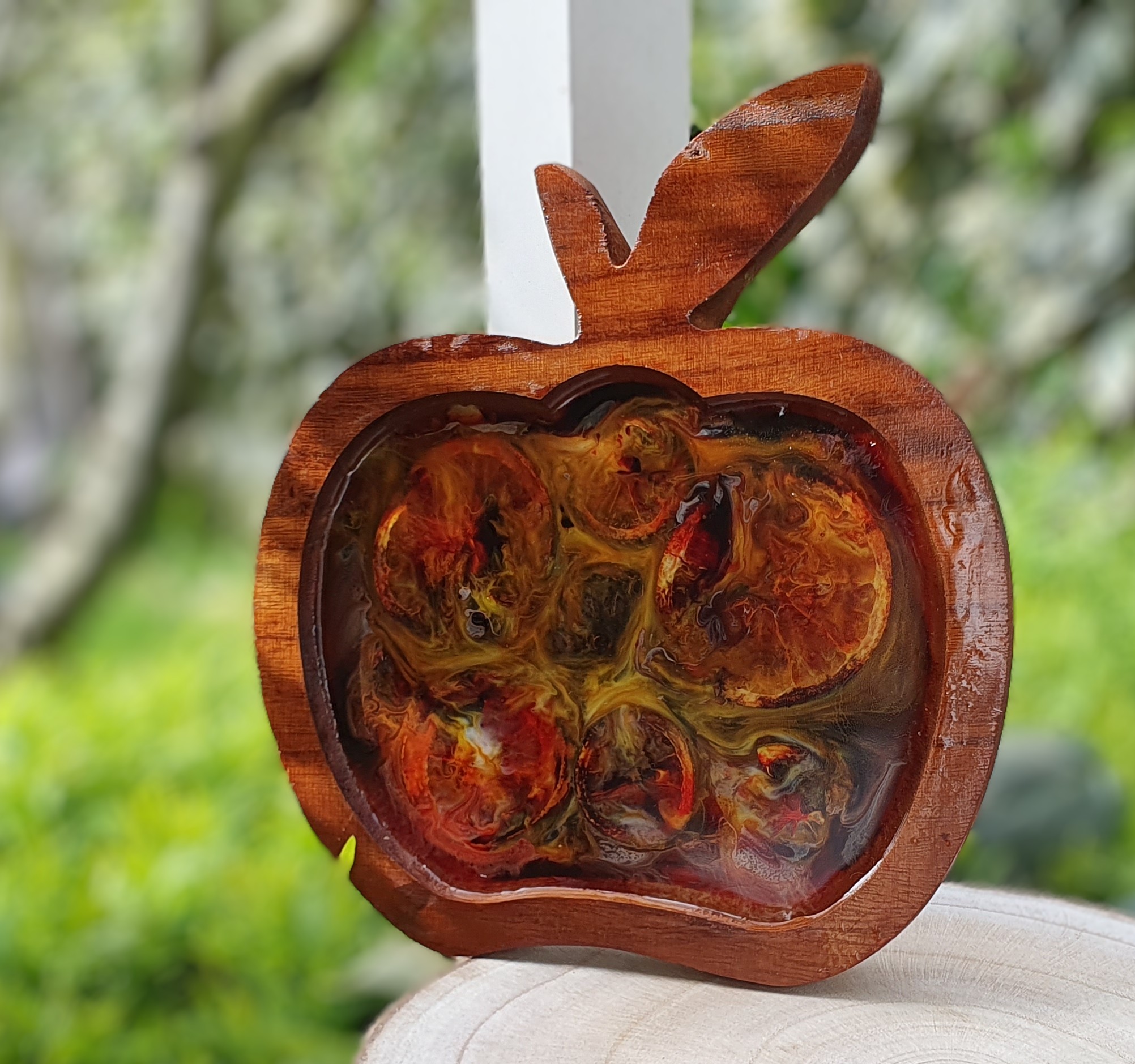 Pintura em Resina com Suporte de Madeira