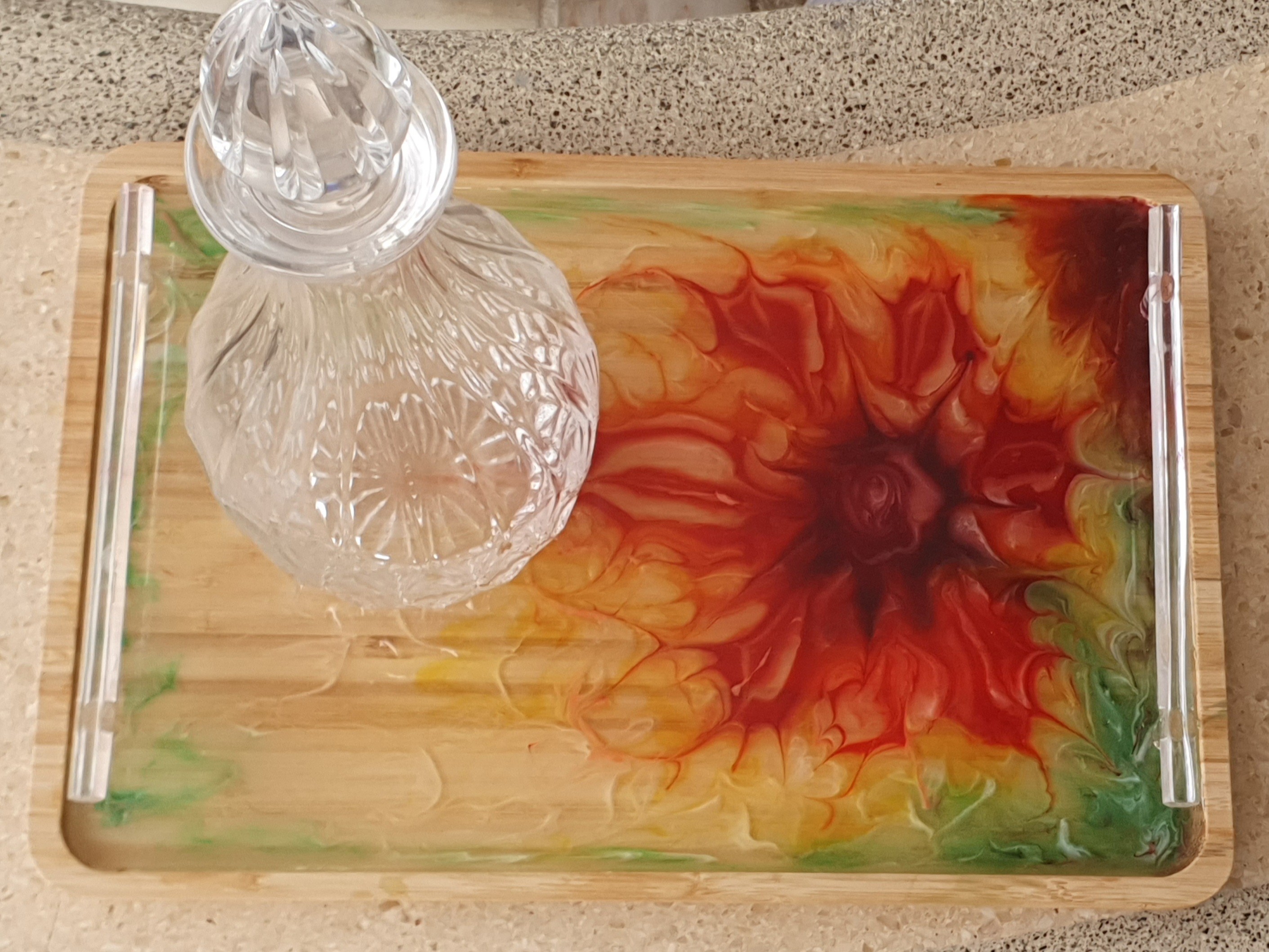 Bandeja decorativa com tigelas