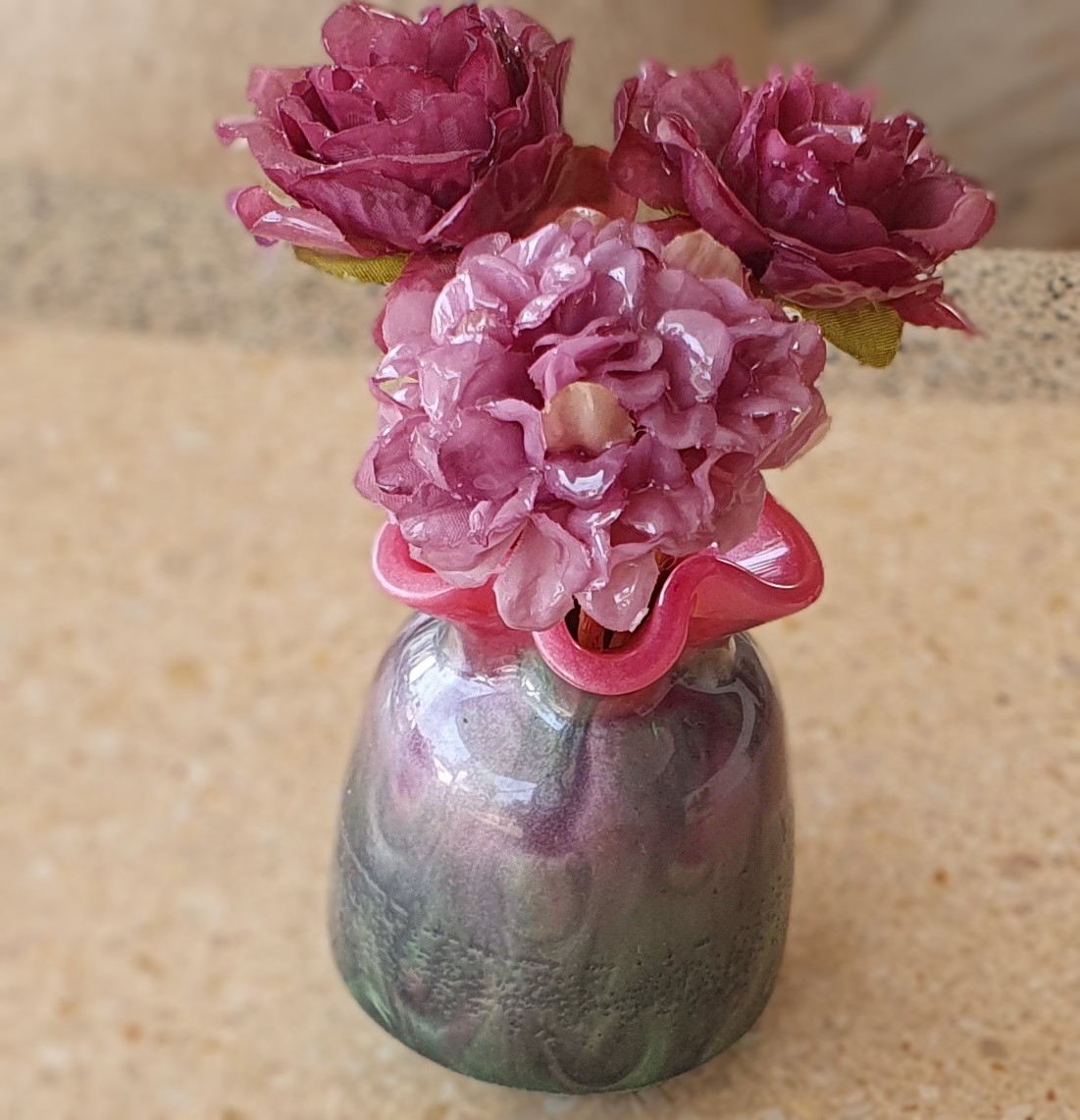 Jarra Decorativo com Flores Artificiais