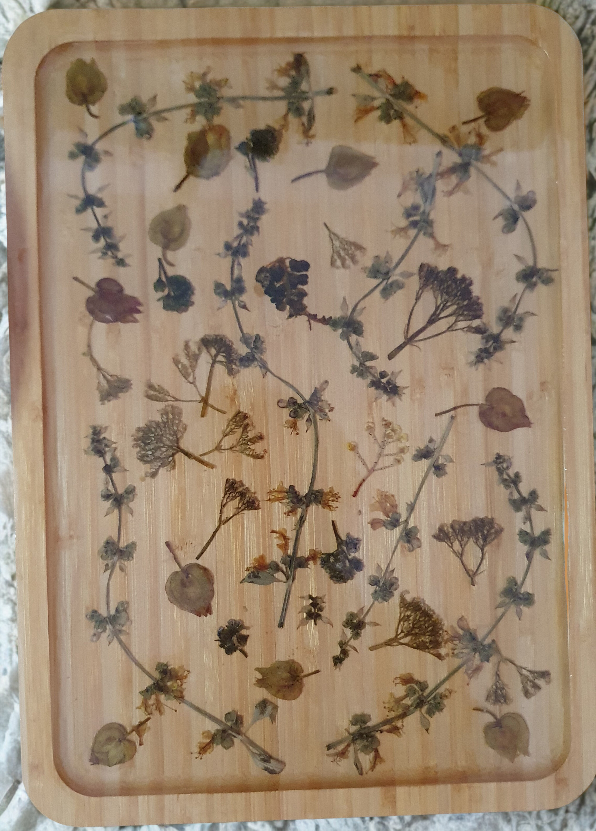 Tabuleiro decorativo de bambu