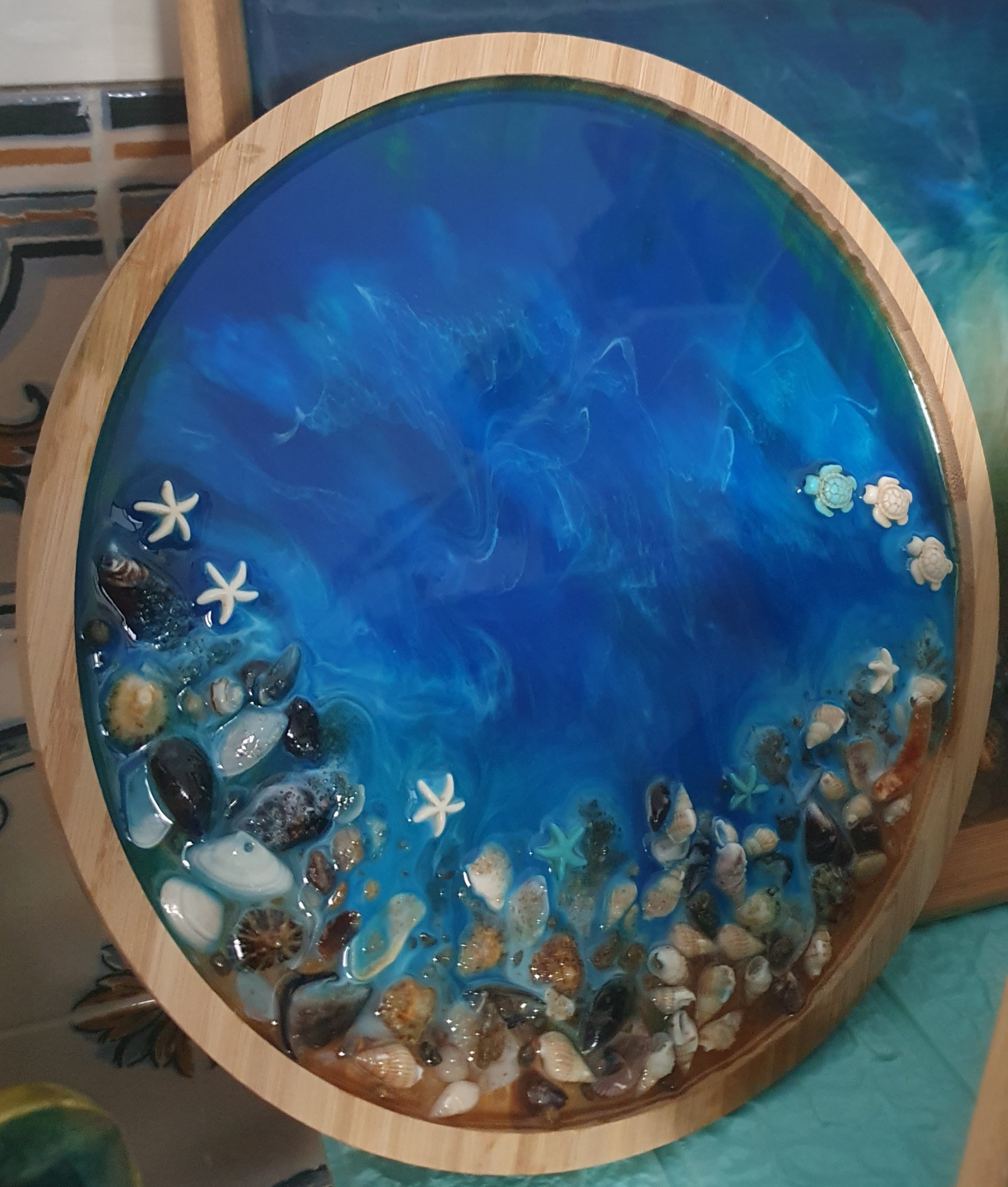 Bandeja Decorativa com Tema de Praia