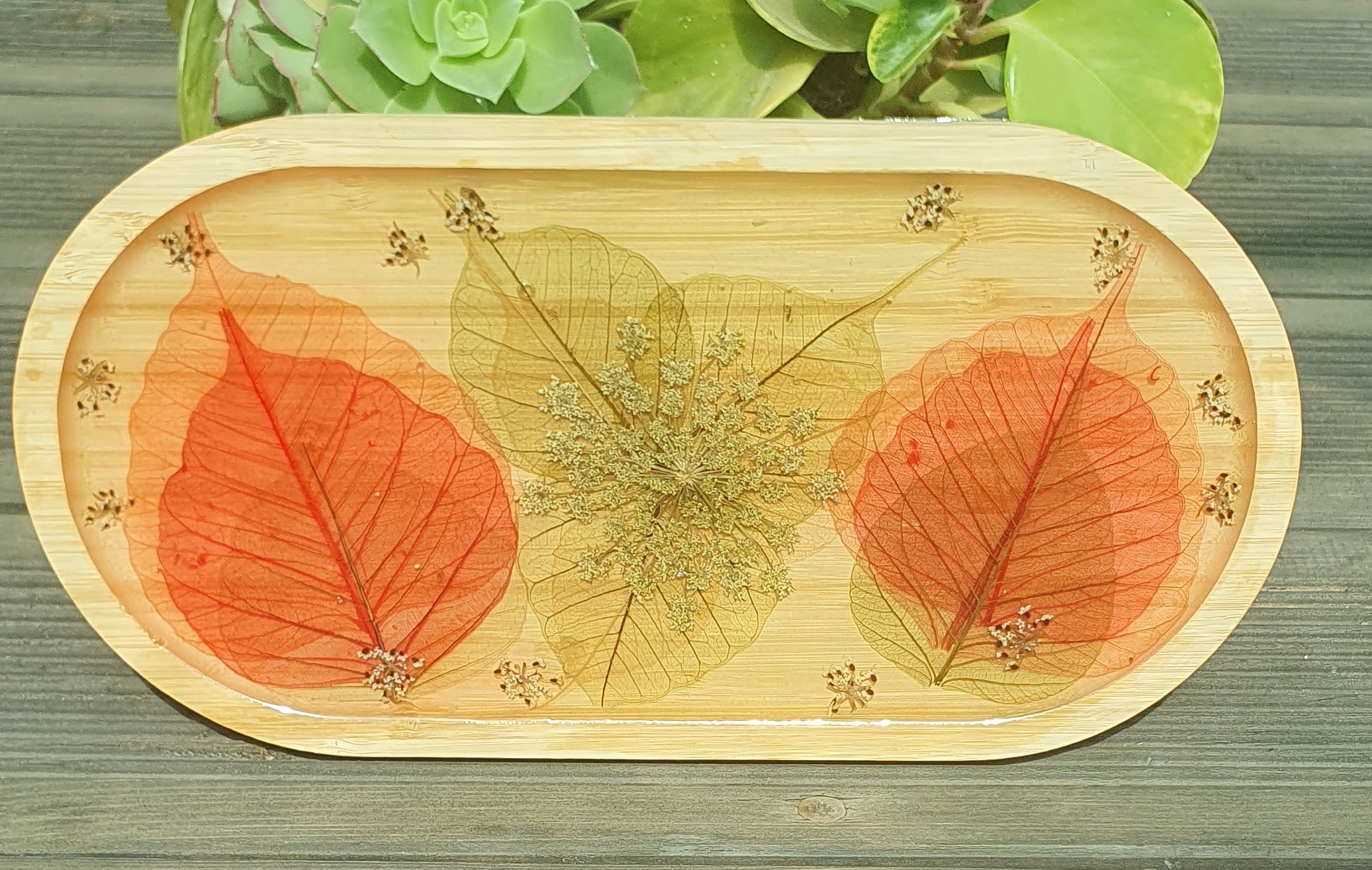 Bandeja Decorativa de Bambu