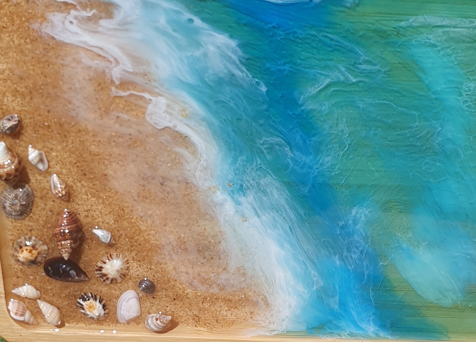 Bandeja Decorativa com Arte de Praia