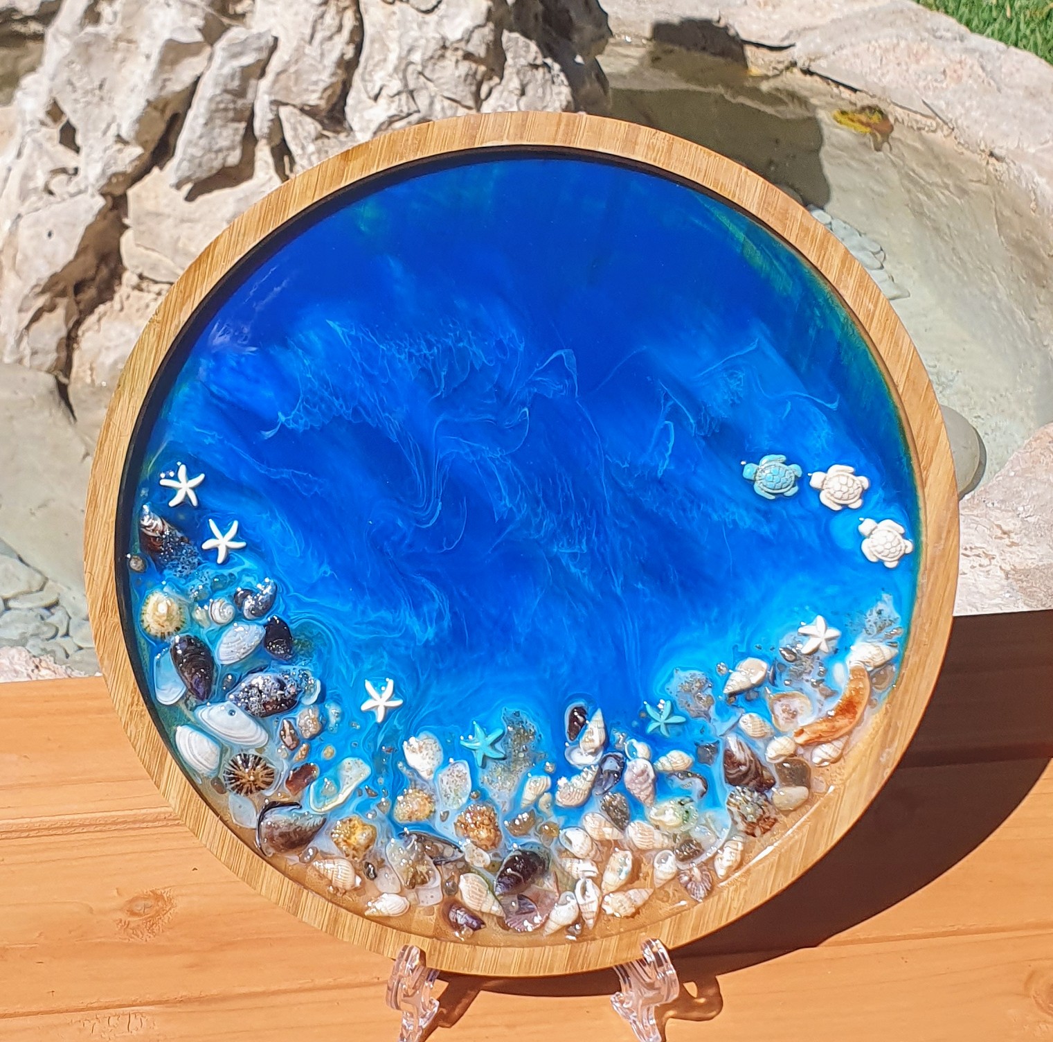 Bandeja Decorativa com Tema de Praia