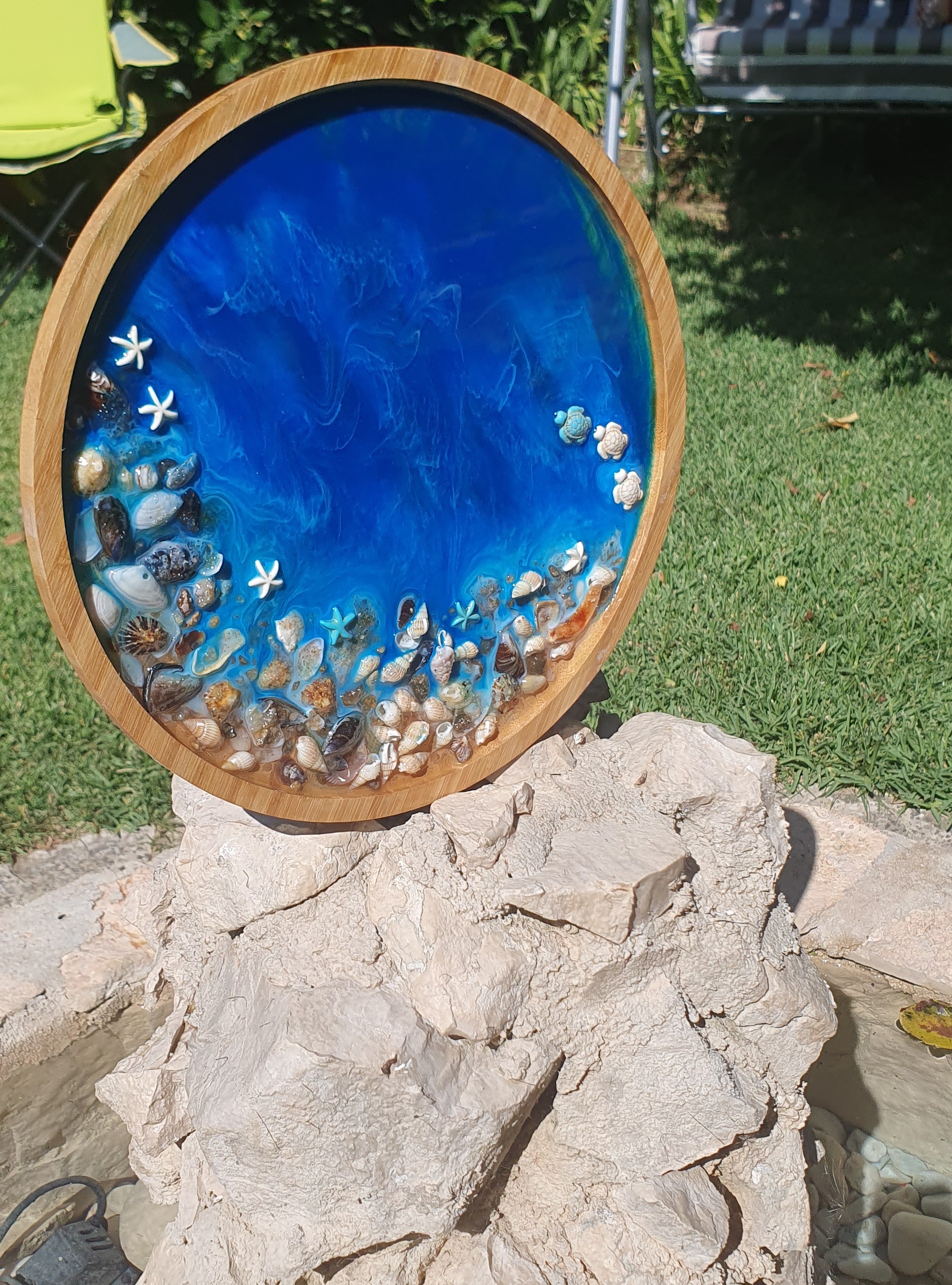 Bandeja Decorativa com Tema de Praia