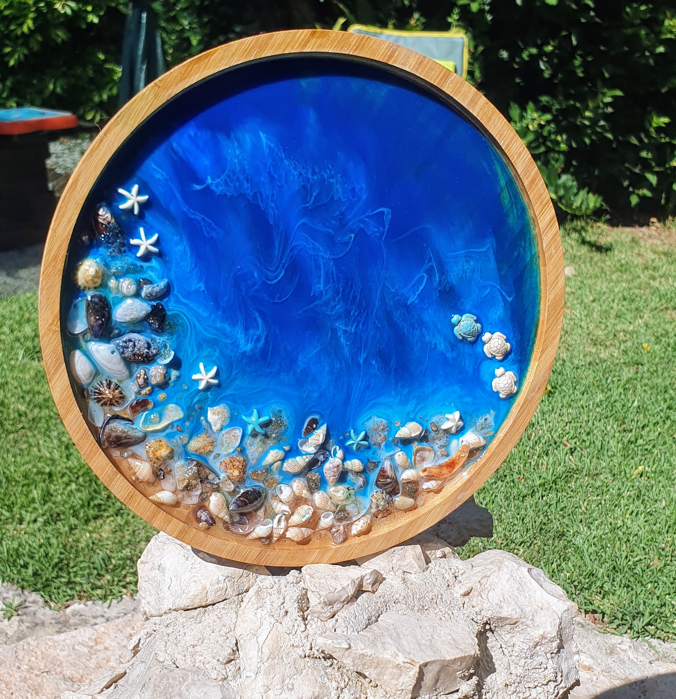 Bandeja Decorativa com Tema de Praia