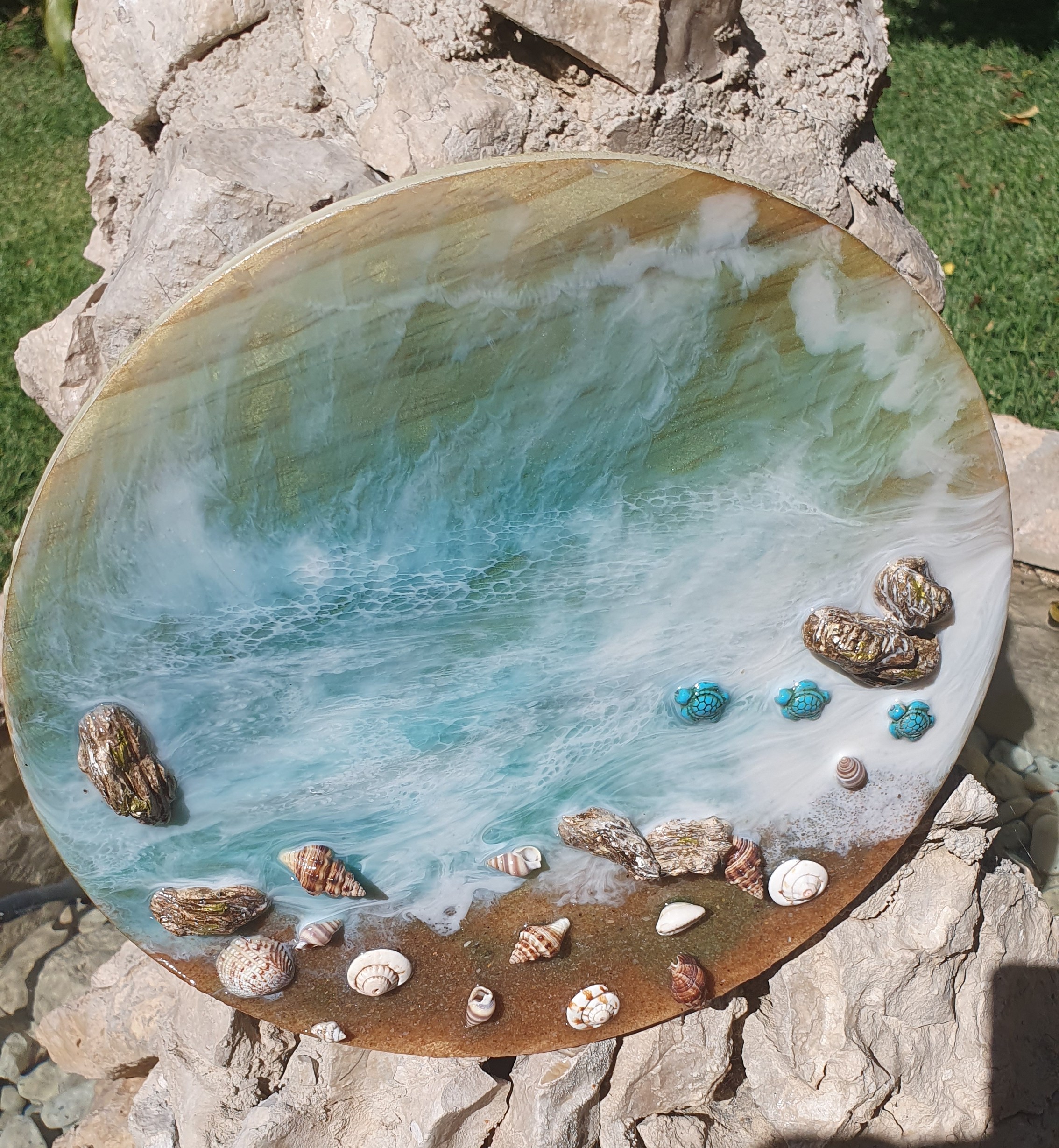 Quadro Decorativo Praia em Resina