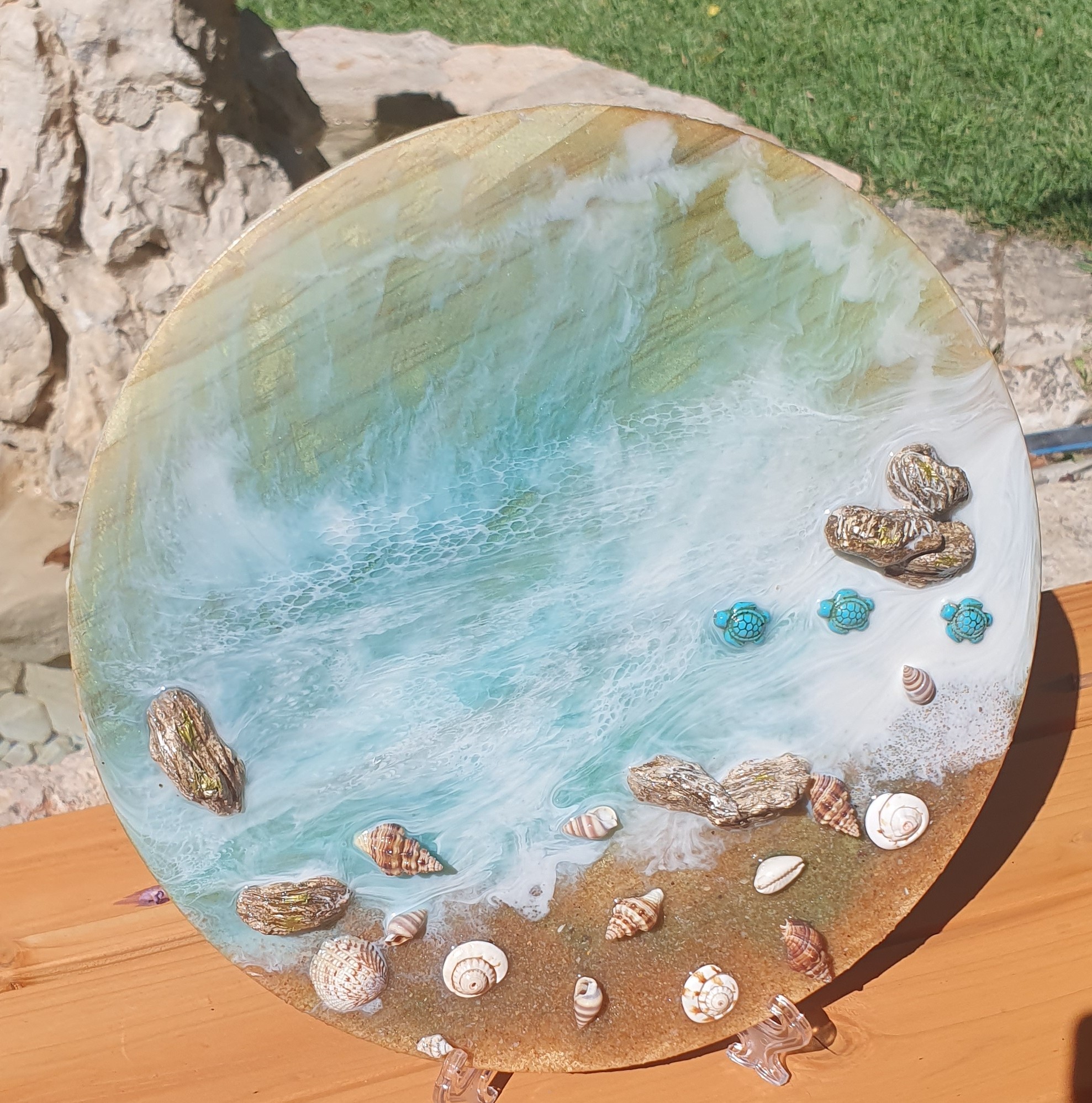 Quadro Decorativo Praia em Resina