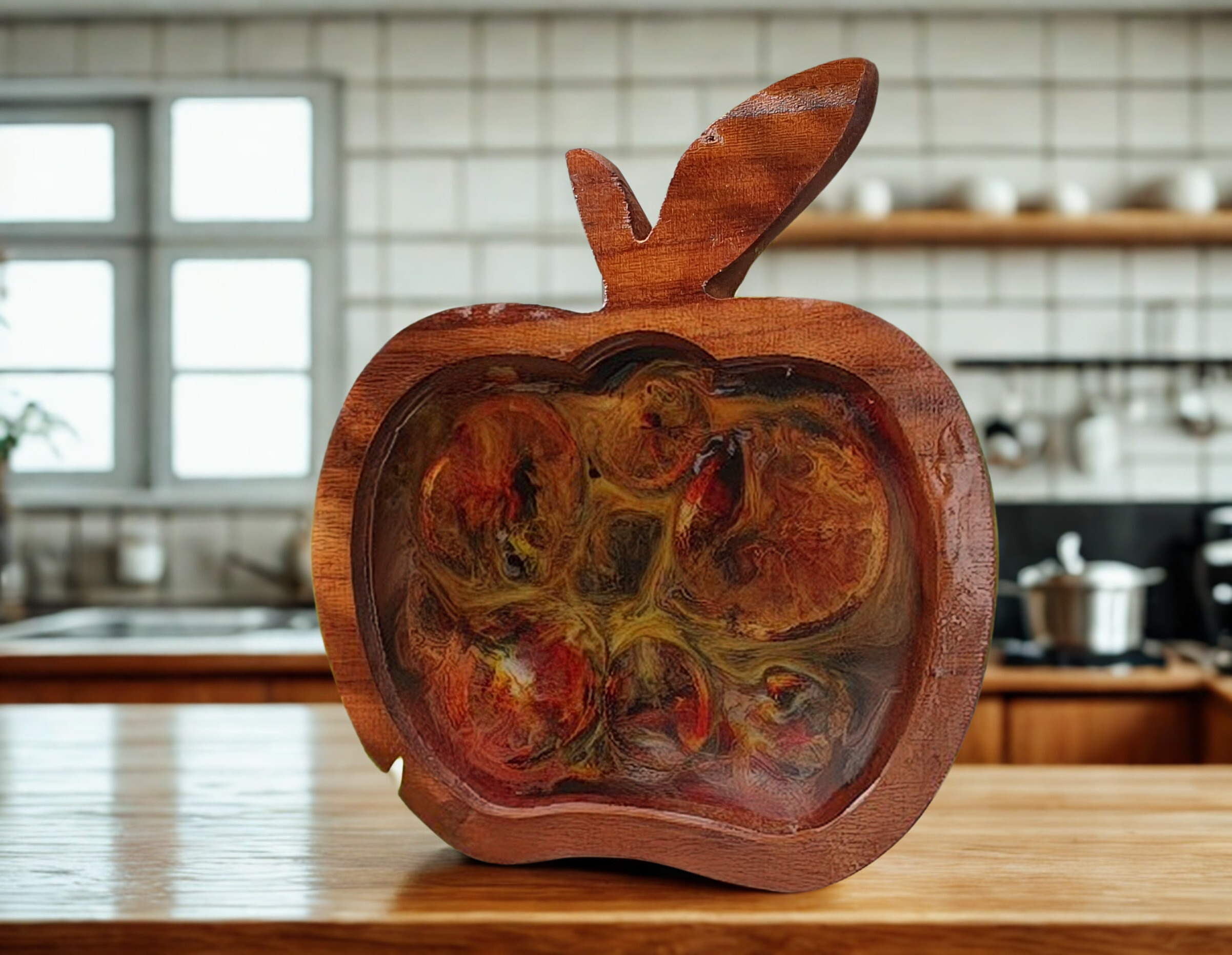 Pintura em Resina com Suporte de Madeira