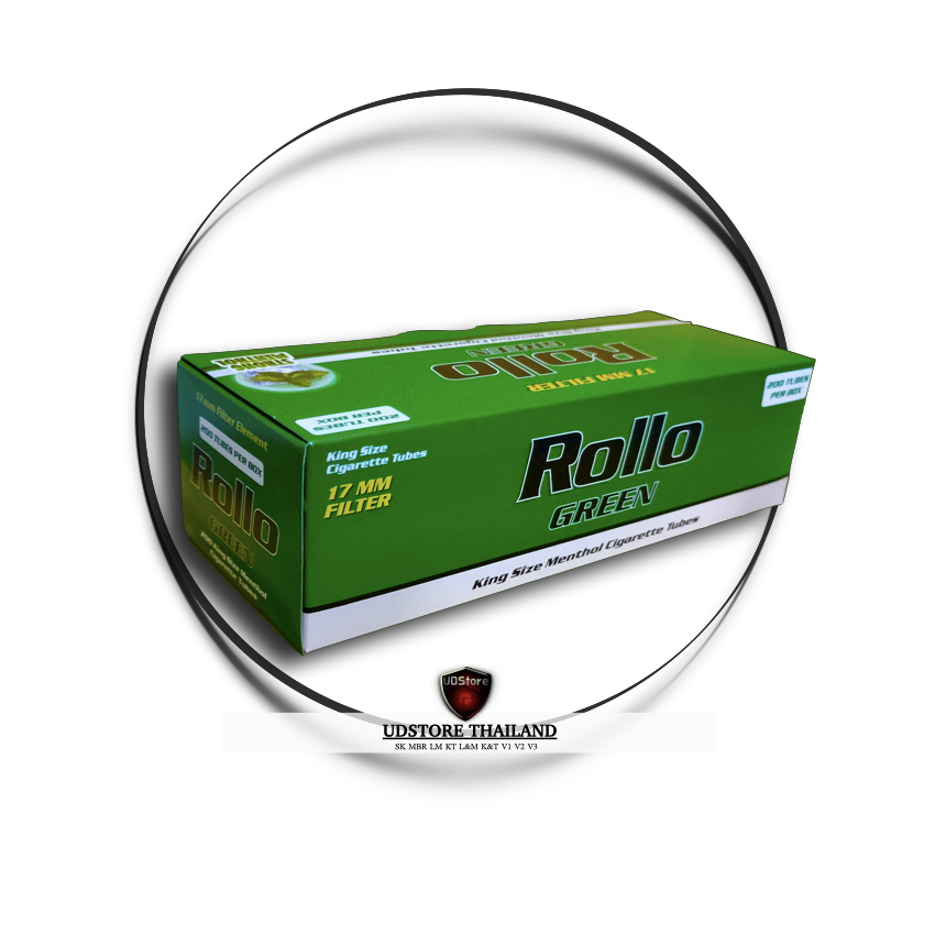 ก้นกรองมวนเย็น Rollo เขียว 200มวน