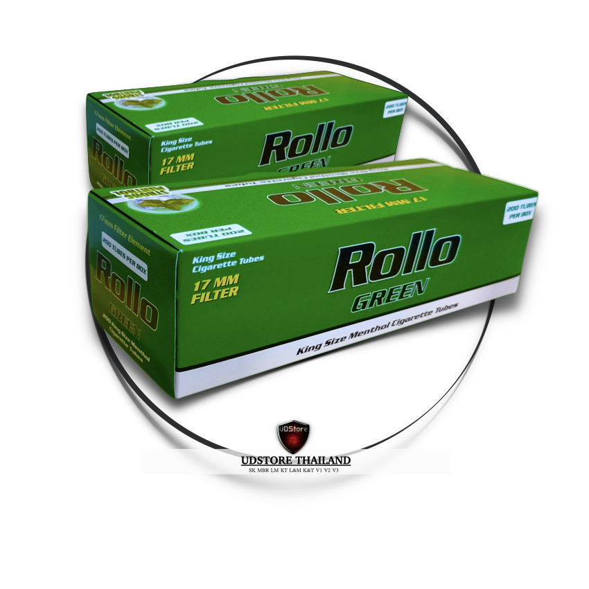 ก้นกรองมวนเย็น Rollo เขียว 200มวน