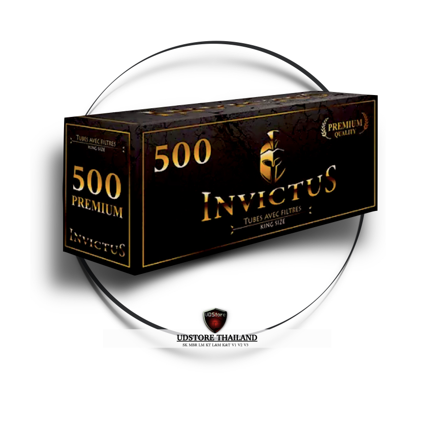 ก้นกรองมวนเปล่า INVICTUS แดง 1 กล่อง 500 มวน