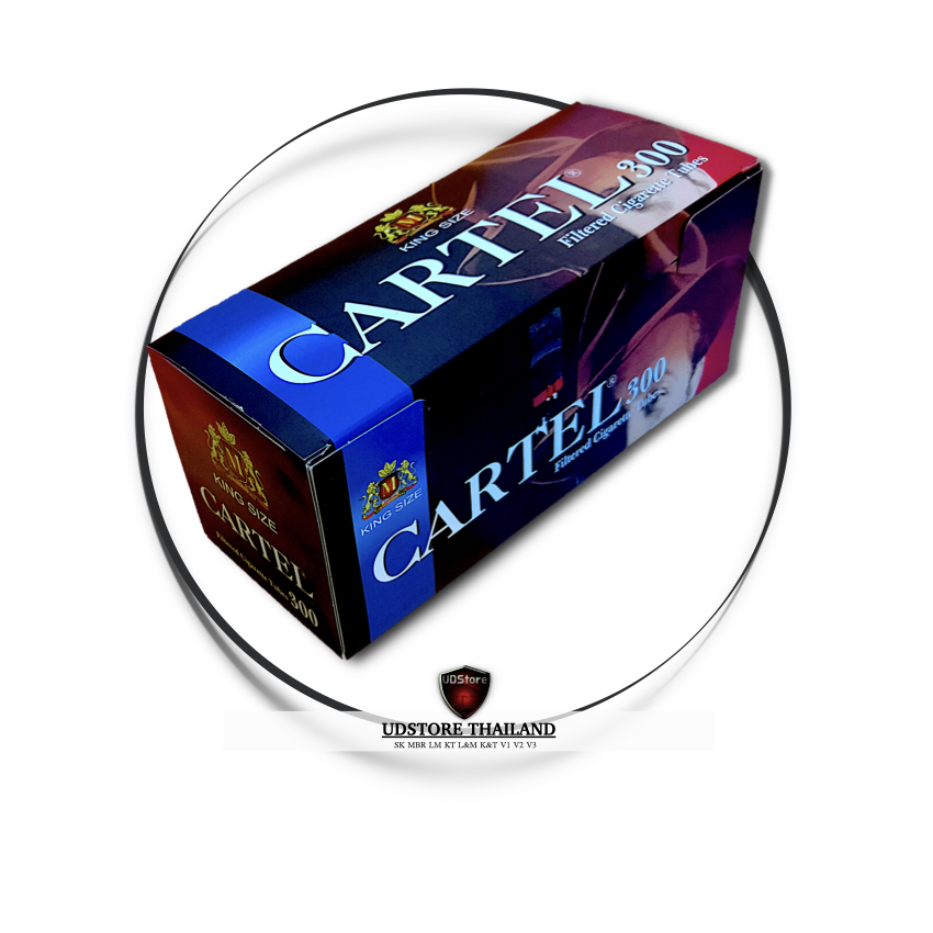 ก้นกรองมวนเปล่า CARTEL แดง 1 กล่อง 300 มวน