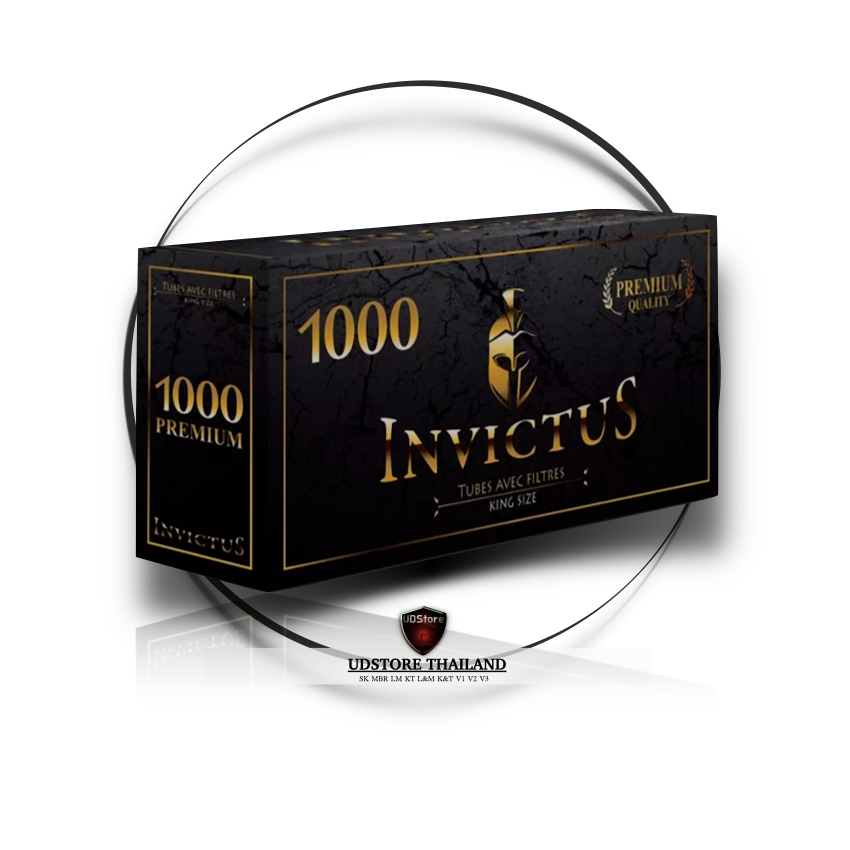 ก้นกรองมวนเปล่า INVICTUS แดง 1 กล่อง 1000 มวน