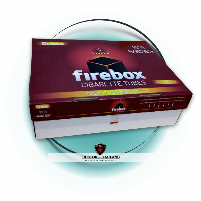 ก้นกรองมวนเปล่า FIREBOX แดง 1 กล่อง 1000 มวน