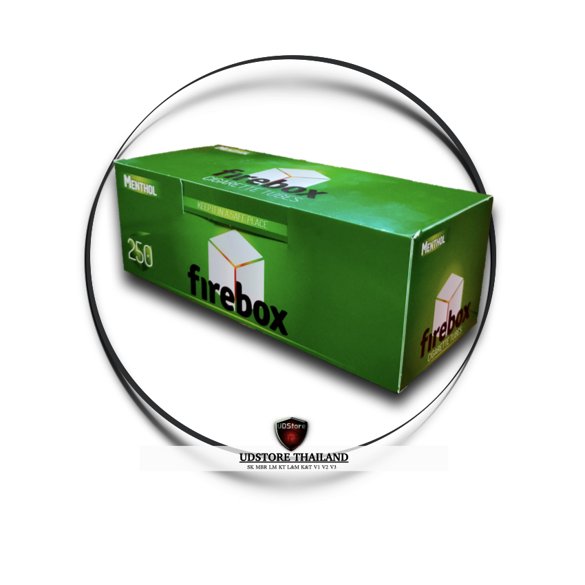 ก้นกรองมวนเปล่าเย็น FIREBOX เขียว1 กล่อง 250 มวน