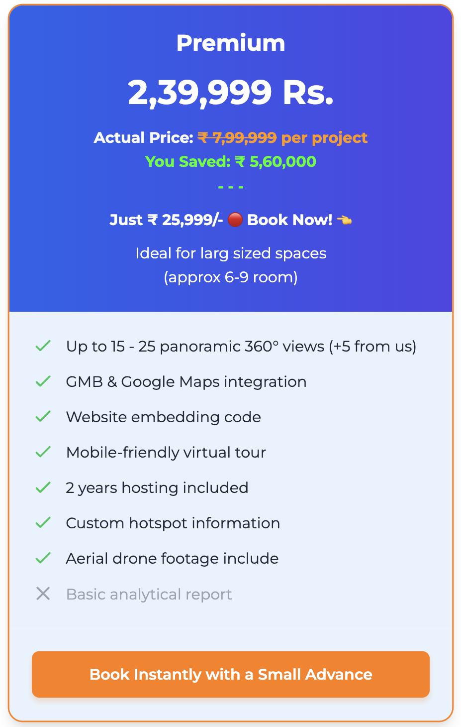 Premium - Virtual Tour Package