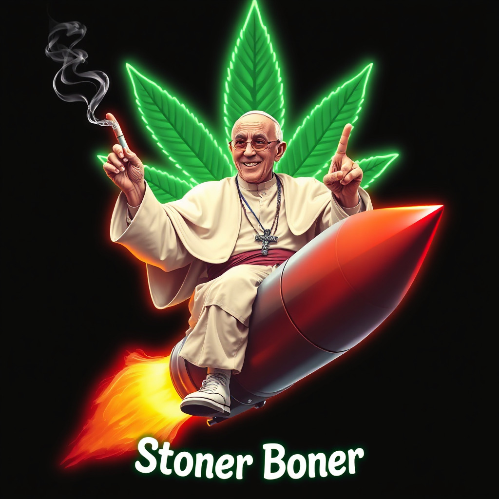 Pope Stoner Boner t-shirt