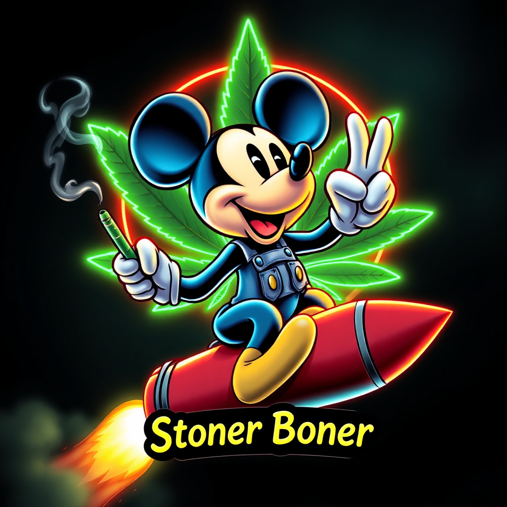 Mickey Stoner Boner t-shirt