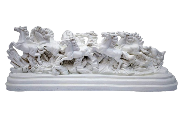 12 White Running Horse For Vastu