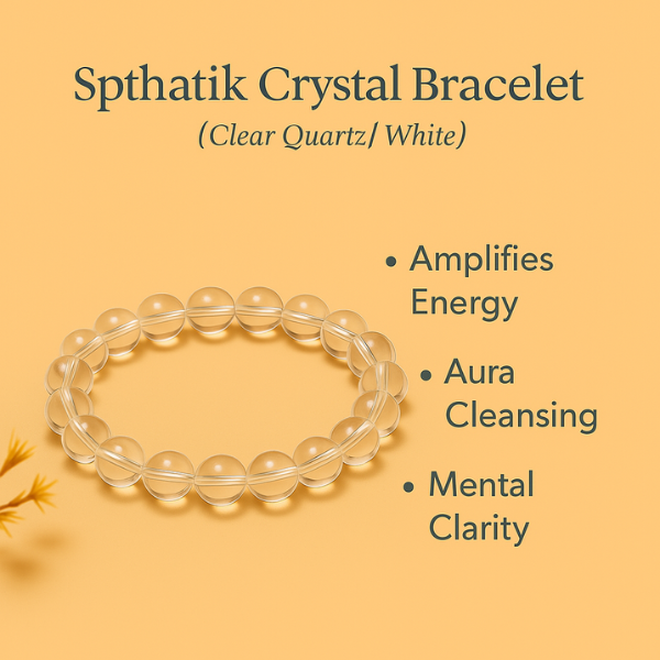 White Crystal Bracelet (Sphatic)