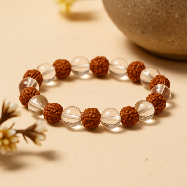 Rudraksha Crystal Bracelet