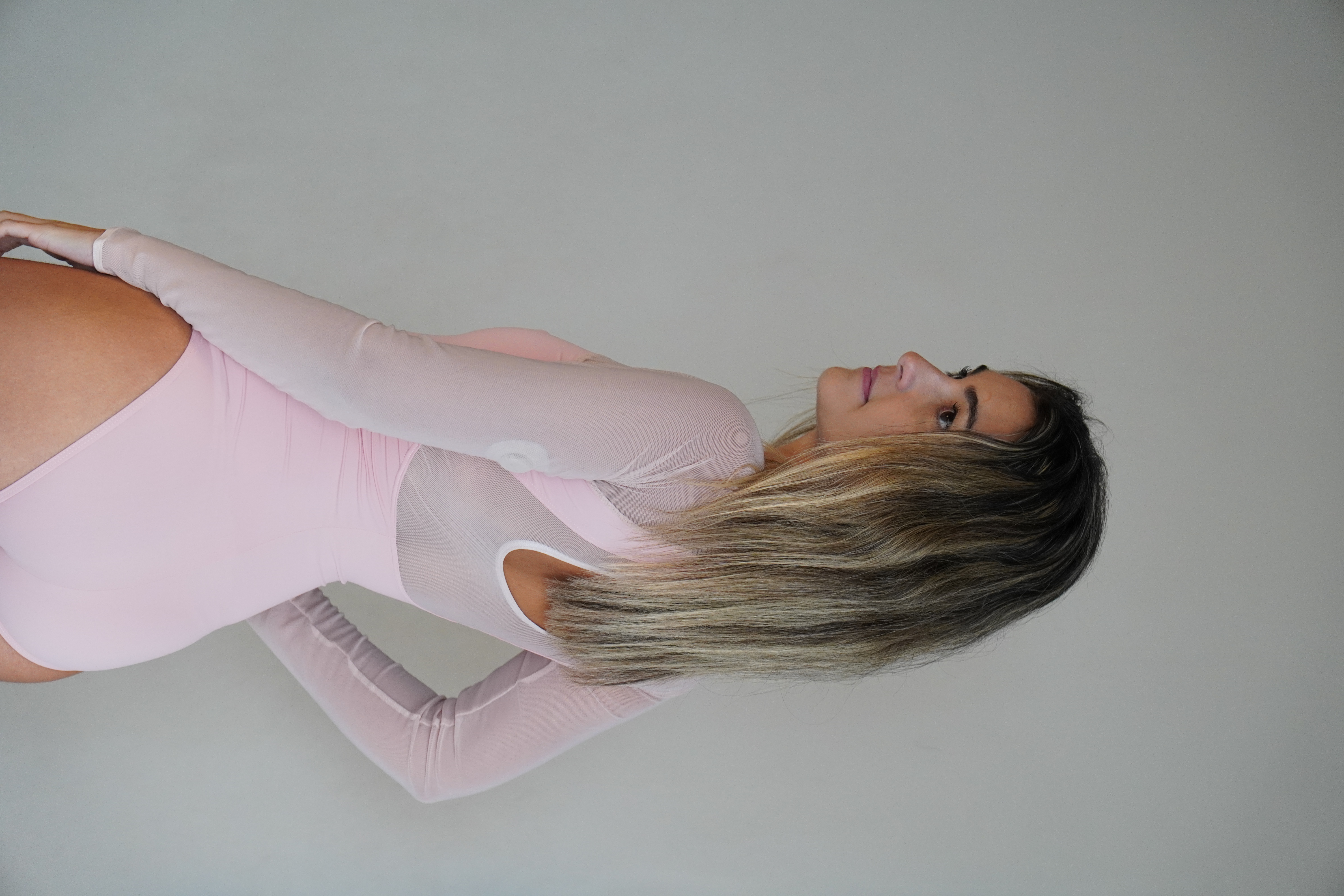 Collant em Tecido Light com Forro e Tule Elástico