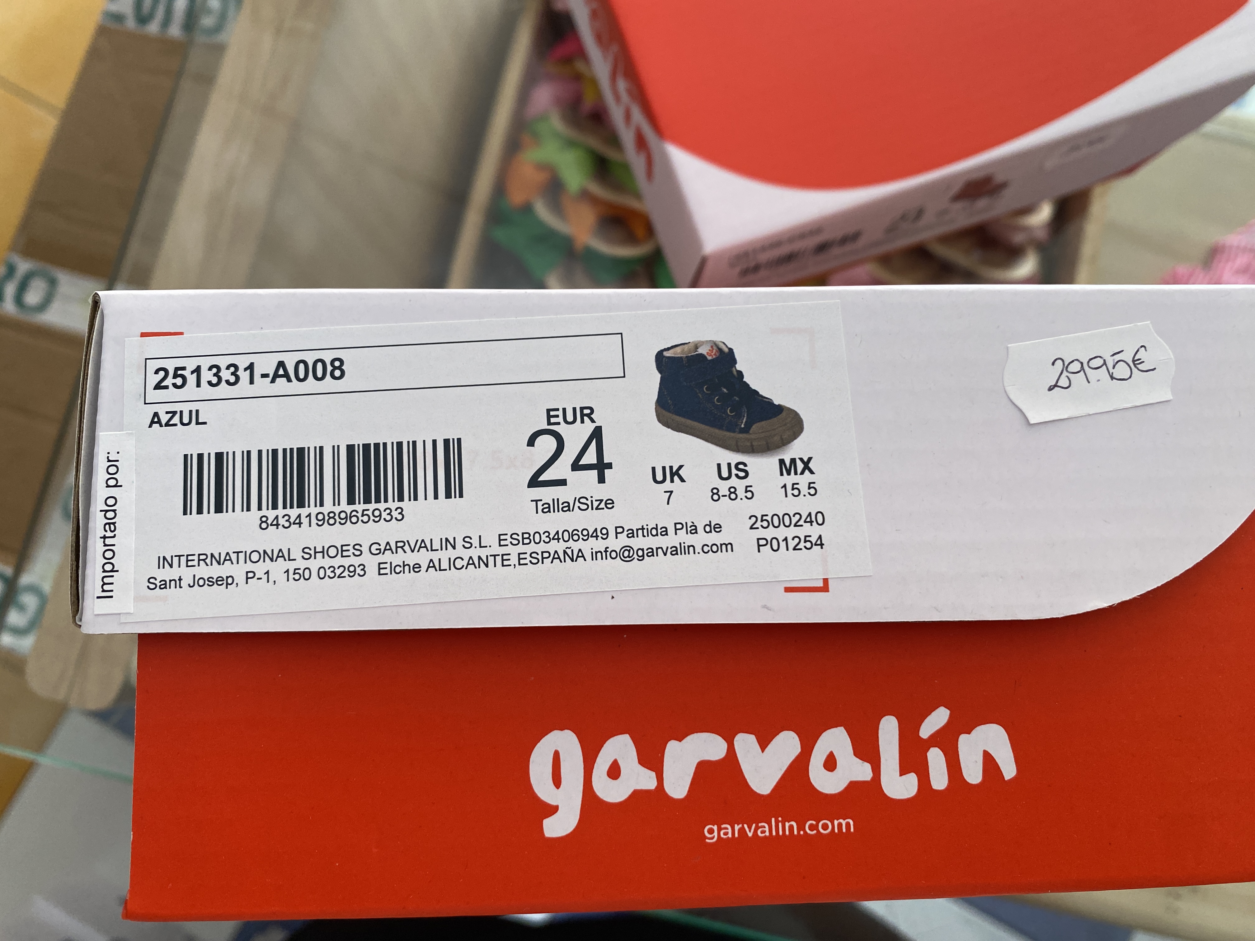 Zapatilla infantil azul