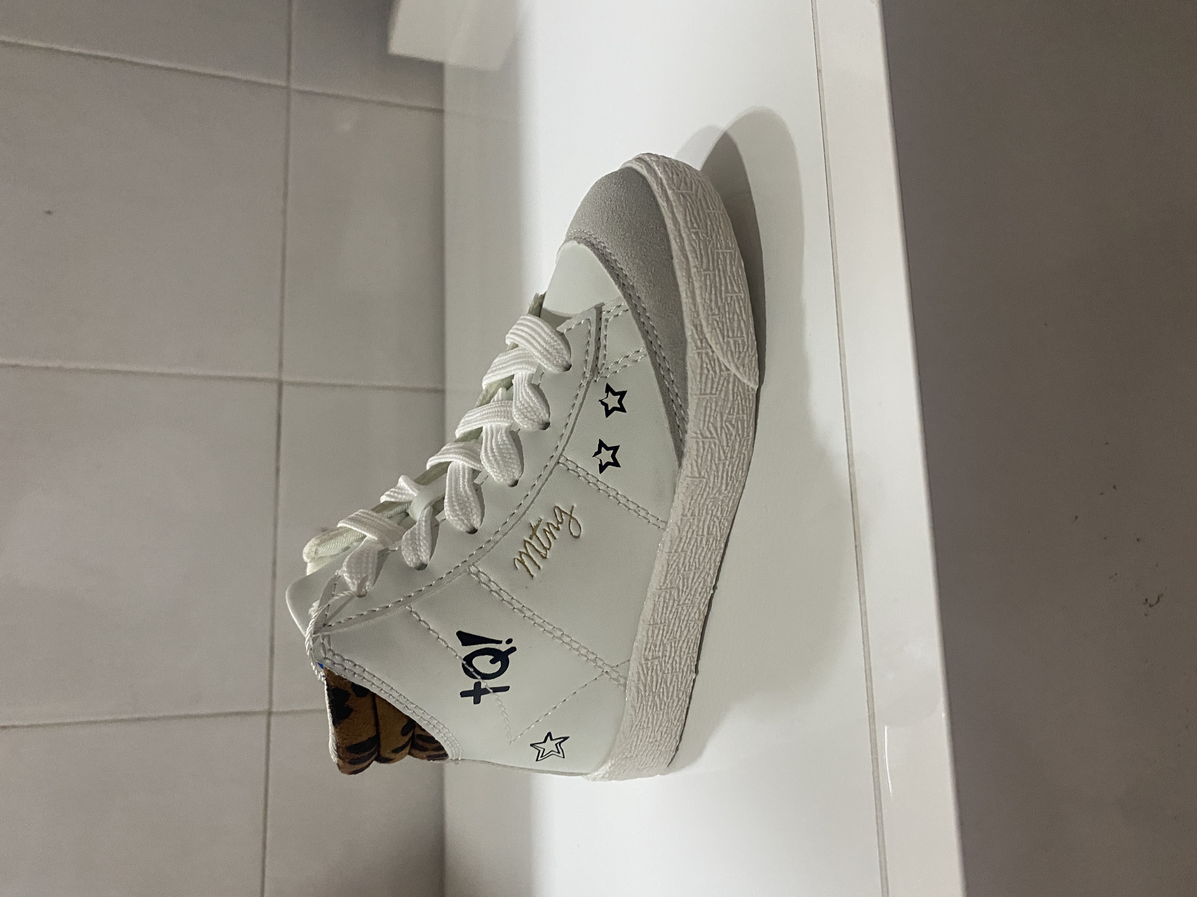 Zapatilla alta blanca